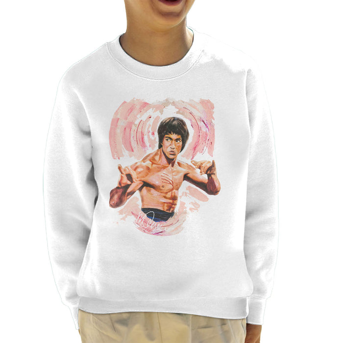 Sidney Maurer Original Portrait Of Bruce Lee Enter The Dragon Kid's Sweatshirt