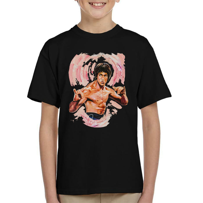Sidney Maurer Original Portrait Of Bruce Lee Enter The Dragon Kid's T-Shirt