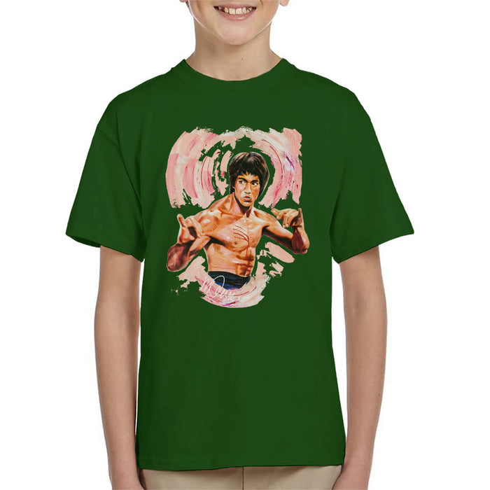 Sidney Maurer Original Portrait Of Bruce Lee Enter The Dragon Kid's T-Shirt