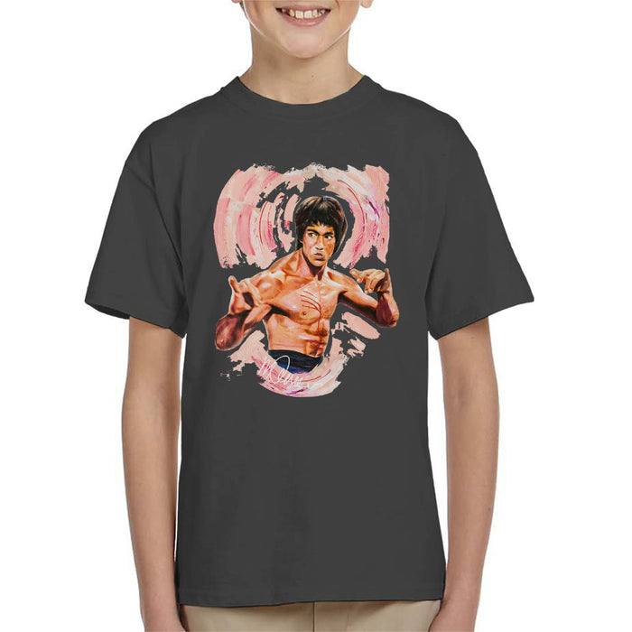 Sidney Maurer Original Portrait Of Bruce Lee Enter The Dragon Kid's T-Shirt