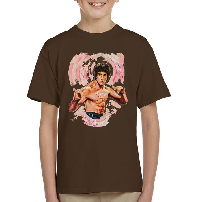 Sidney Maurer Original Portrait Of Bruce Lee Enter The Dragon Kid's T-Shirt
