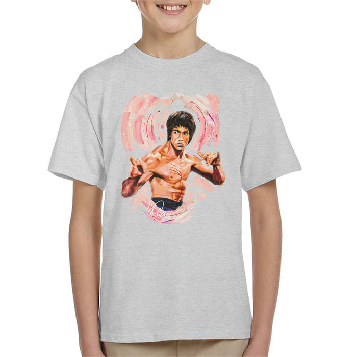 Sidney Maurer Original Portrait Of Bruce Lee Enter The Dragon Kid's T-Shirt
