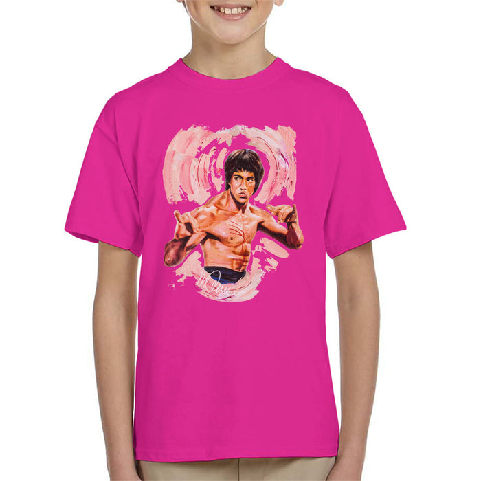 Sidney Maurer Original Portrait Of Bruce Lee Enter The Dragon Kid's T-Shirt