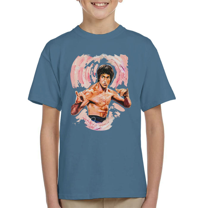 Sidney Maurer Original Portrait Of Bruce Lee Enter The Dragon Kid's T-Shirt