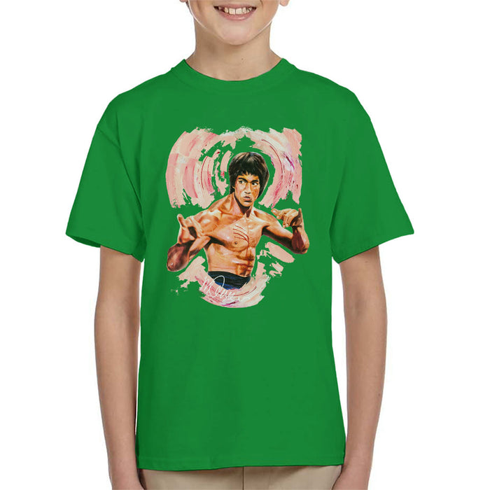 Sidney Maurer Original Portrait Of Bruce Lee Enter The Dragon Kid's T-Shirt