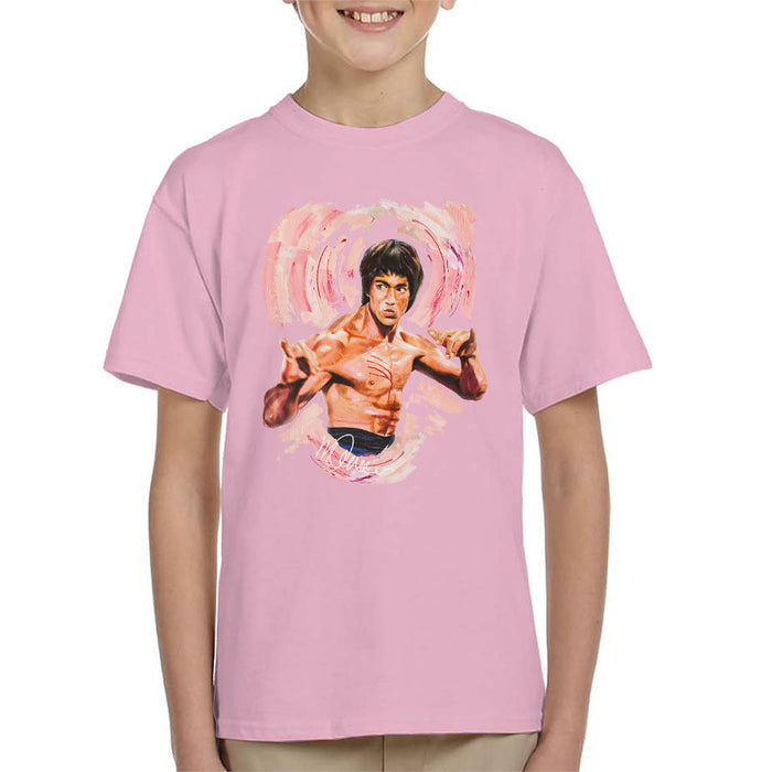 Sidney Maurer Original Portrait Of Bruce Lee Enter The Dragon Kid's T-Shirt