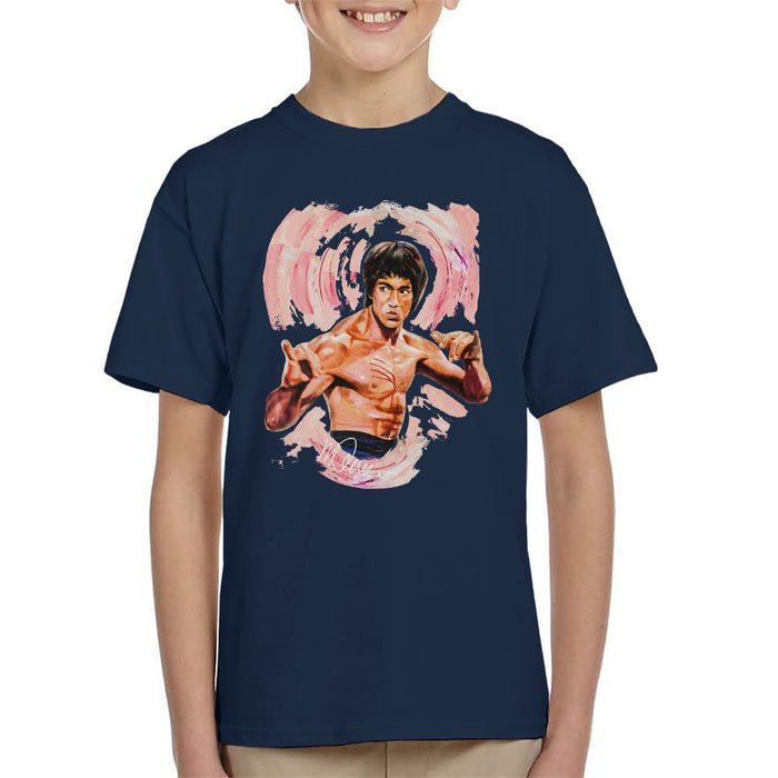 Sidney Maurer Original Portrait Of Bruce Lee Enter The Dragon Kid's T-Shirt