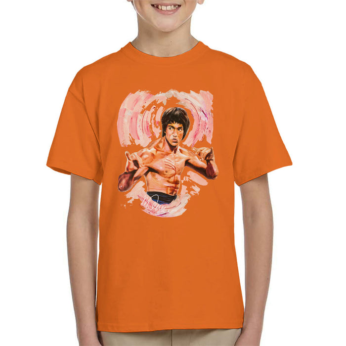 Sidney Maurer Original Portrait Of Bruce Lee Enter The Dragon Kid's T-Shirt