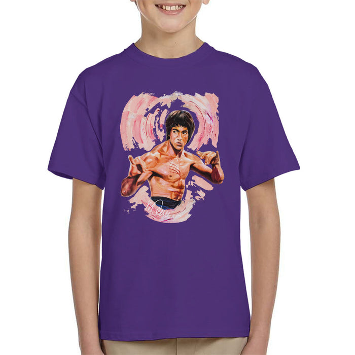Sidney Maurer Original Portrait Of Bruce Lee Enter The Dragon Kid's T-Shirt