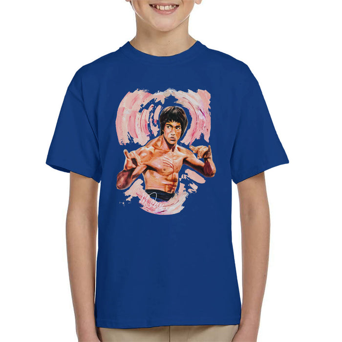Sidney Maurer Original Portrait Of Bruce Lee Enter The Dragon Kid's T-Shirt