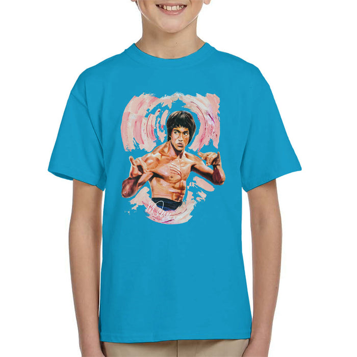 Sidney Maurer Original Portrait Of Bruce Lee Enter The Dragon Kid's T-Shirt