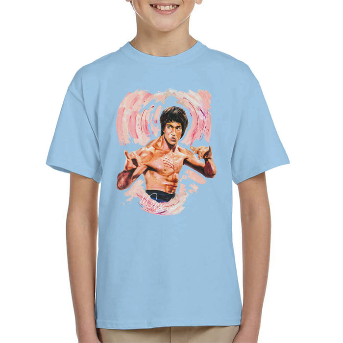 Sidney Maurer Original Portrait Of Bruce Lee Enter The Dragon Kid's T-Shirt