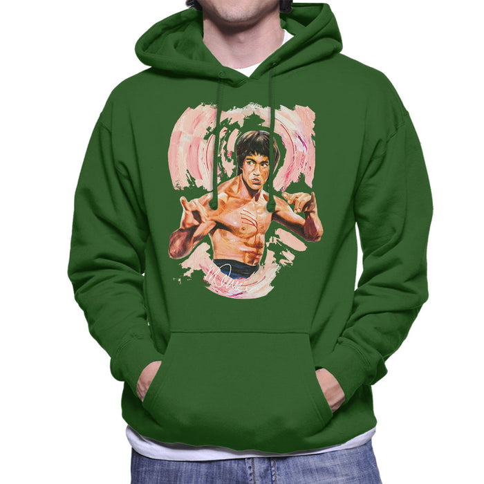 Sidney Maurer Original Portrait Of Bruce Lee Enter The Dragon Men's Hooded Sweatshirt