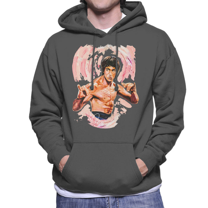 Sidney Maurer Original Portrait Of Bruce Lee Enter The Dragon Men's Hooded Sweatshirt
