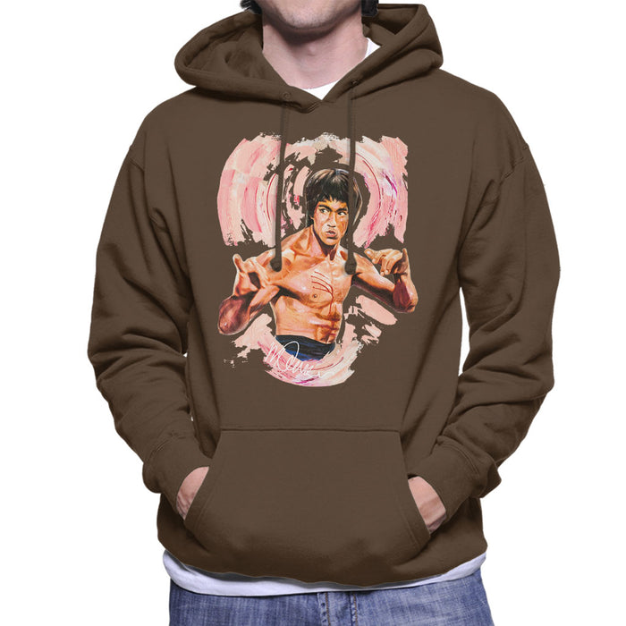 Sidney Maurer Original Portrait Of Bruce Lee Enter The Dragon Men's Hooded Sweatshirt