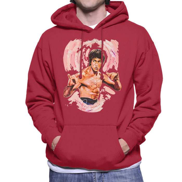 Sidney Maurer Original Portrait Of Bruce Lee Enter The Dragon Men's Hooded Sweatshirt