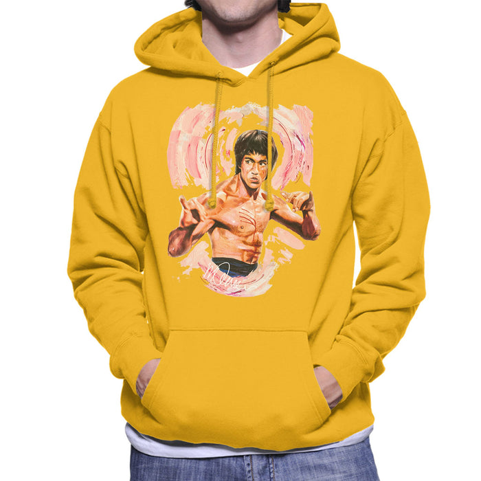 Sidney Maurer Original Portrait Of Bruce Lee Enter The Dragon Men's Hooded Sweatshirt