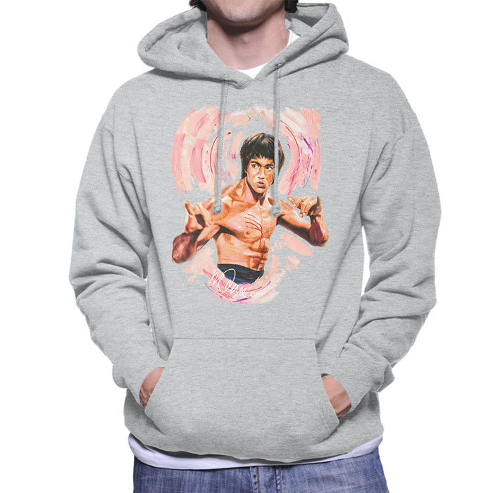 Sidney Maurer Original Portrait Of Bruce Lee Enter The Dragon Men's Hooded Sweatshirt
