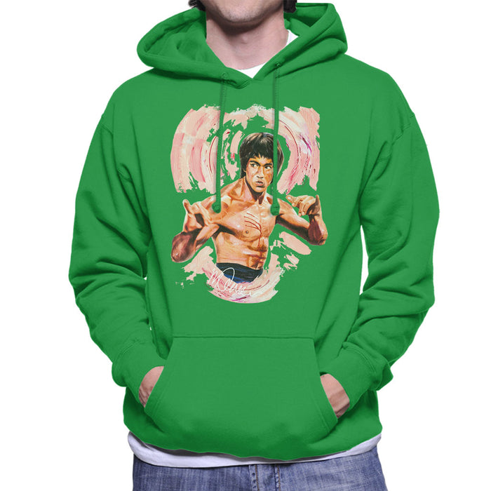 Sidney Maurer Original Portrait Of Bruce Lee Enter The Dragon Men's Hooded Sweatshirt
