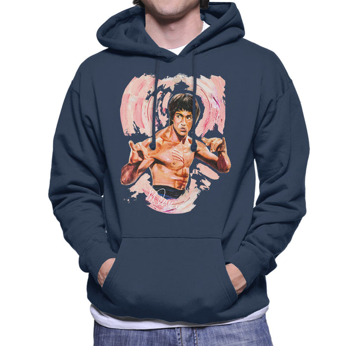Sidney Maurer Original Portrait Of Bruce Lee Enter The Dragon Men's Hooded Sweatshirt