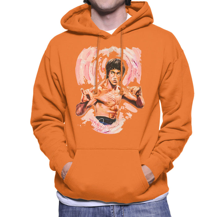 Sidney Maurer Original Portrait Of Bruce Lee Enter The Dragon Men's Hooded Sweatshirt
