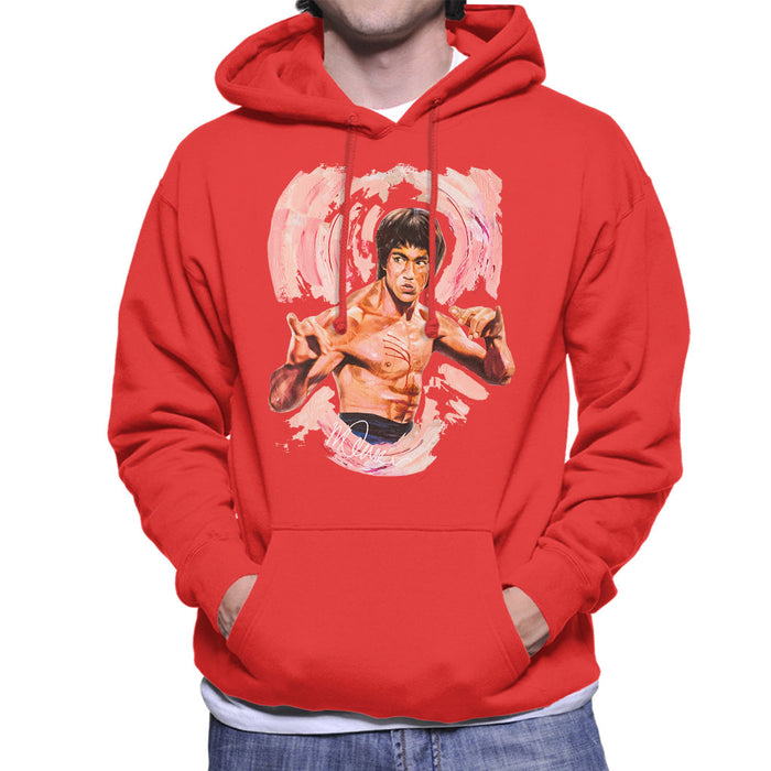 Sidney Maurer Original Portrait Of Bruce Lee Enter The Dragon Men's Hooded Sweatshirt