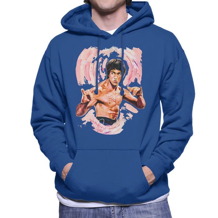 Sidney Maurer Original Portrait Of Bruce Lee Enter The Dragon Men's Hooded Sweatshirt