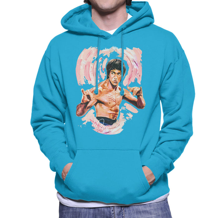 Sidney Maurer Original Portrait Of Bruce Lee Enter The Dragon Men's Hooded Sweatshirt