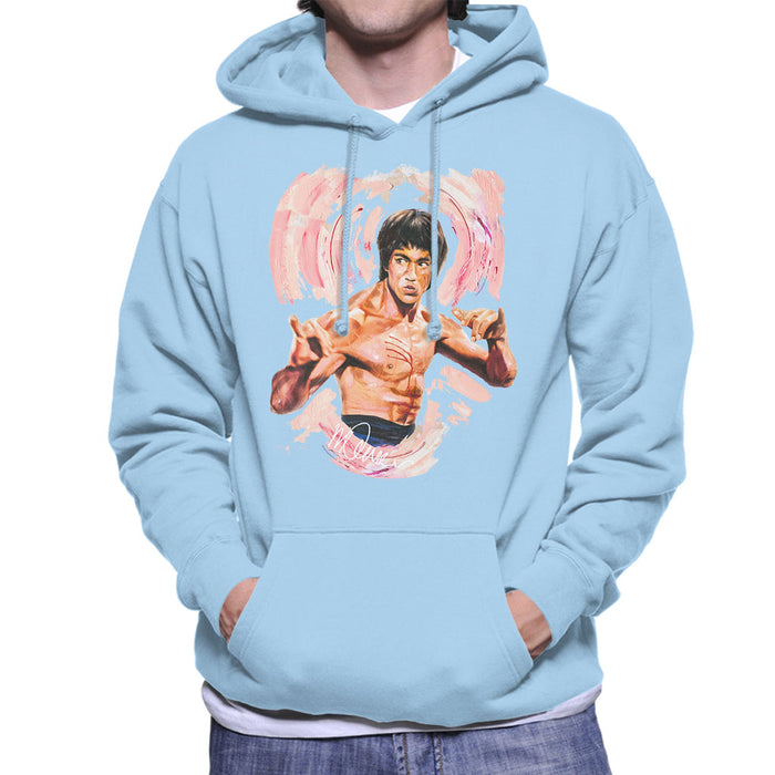 Sidney Maurer Original Portrait Of Bruce Lee Enter The Dragon Men's Hooded Sweatshirt