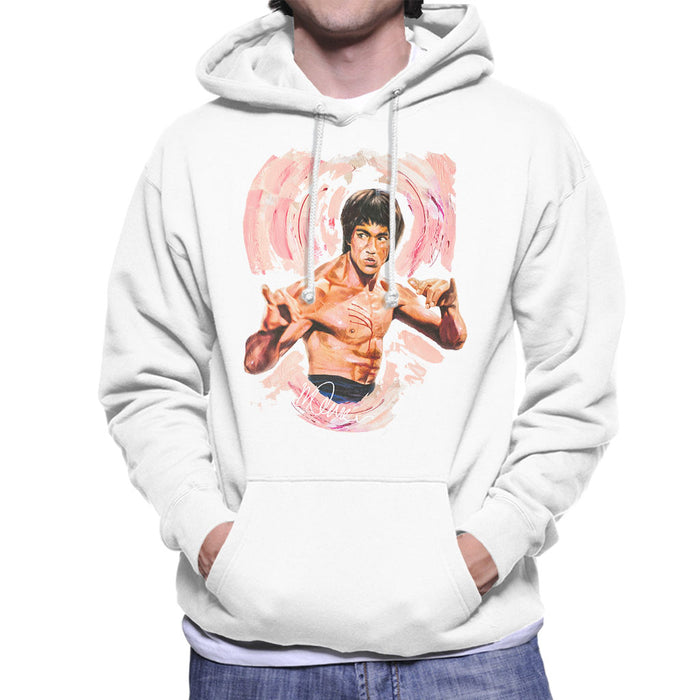 Sidney Maurer Original Portrait Of Bruce Lee Enter The Dragon Men's Hooded Sweatshirt