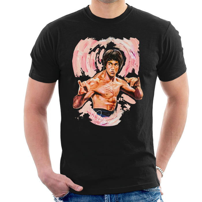 Sidney Maurer Original Portrait Of Bruce Lee Enter The Dragon Men's T-Shirt