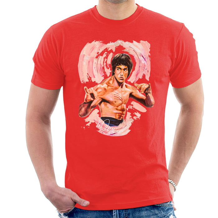 Sidney Maurer Original Portrait Of Bruce Lee Enter The Dragon Men's T-Shirt