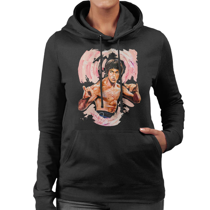 Sidney Maurer Original Portrait Of Bruce Lee Enter The Dragon Women's Hooded Sweatshirt