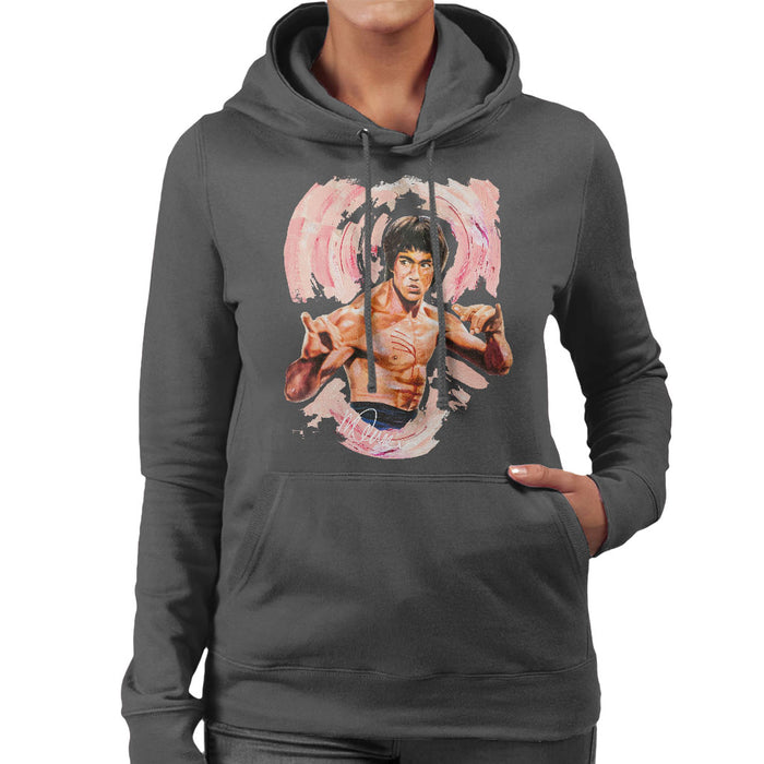 Sidney Maurer Original Portrait Of Bruce Lee Enter The Dragon Women's Hooded Sweatshirt