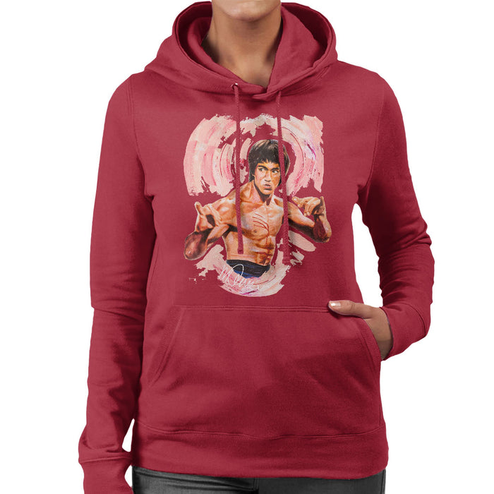 Sidney Maurer Original Portrait Of Bruce Lee Enter The Dragon Women's Hooded Sweatshirt