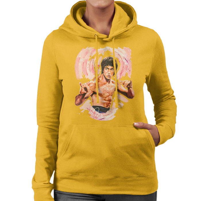 Sidney Maurer Original Portrait Of Bruce Lee Enter The Dragon Women's Hooded Sweatshirt