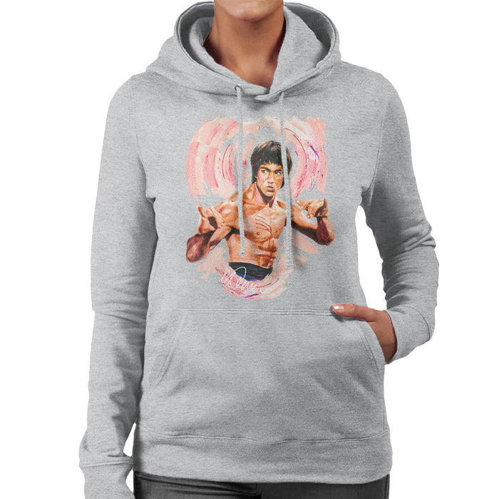 Sidney Maurer Original Portrait Of Bruce Lee Enter The Dragon Women's Hooded Sweatshirt