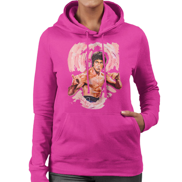 Sidney Maurer Original Portrait Of Bruce Lee Enter The Dragon Women's Hooded Sweatshirt