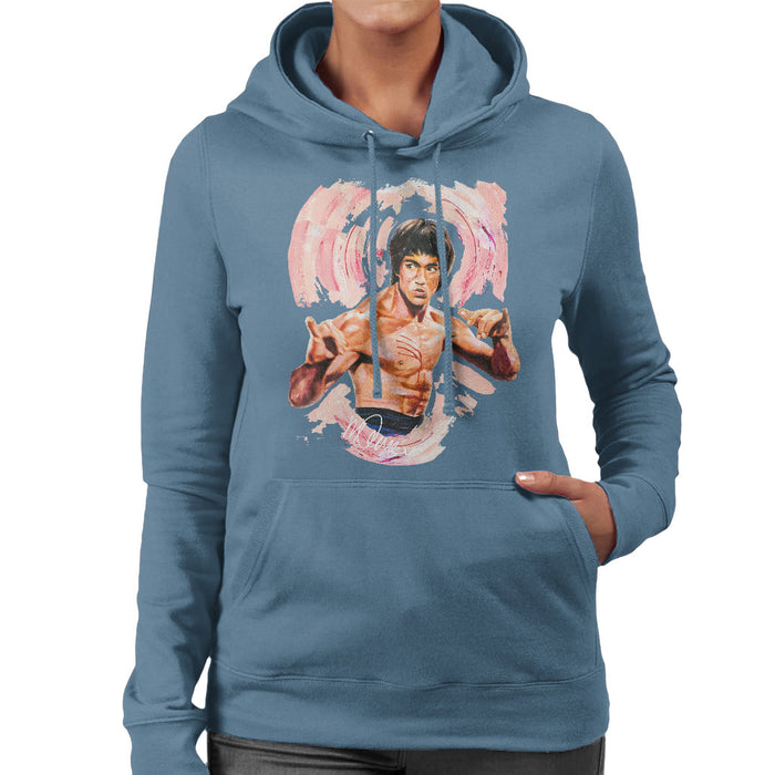 Sidney Maurer Original Portrait Of Bruce Lee Enter The Dragon Women's Hooded Sweatshirt