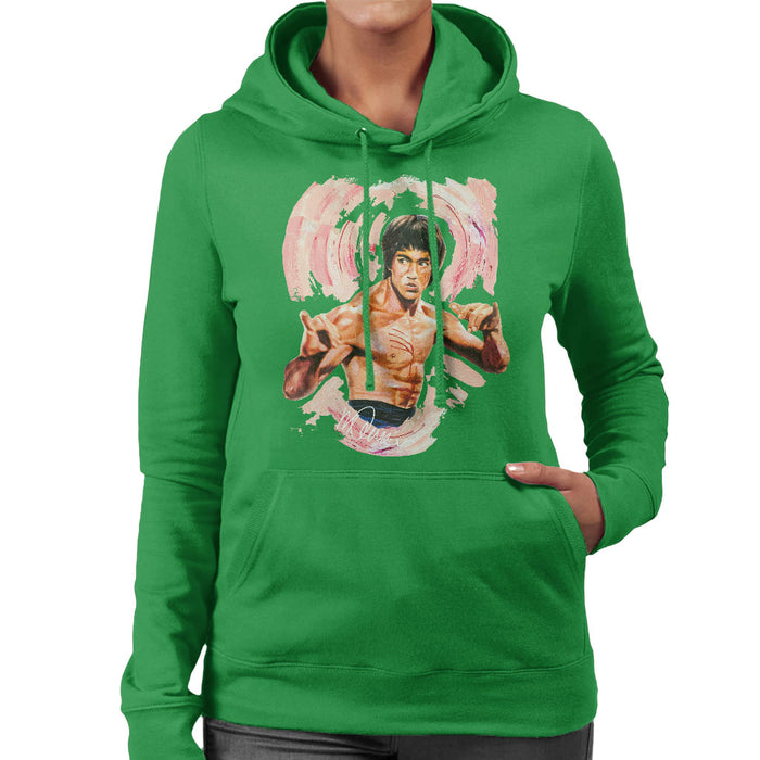 Sidney Maurer Original Portrait Of Bruce Lee Enter The Dragon Women's Hooded Sweatshirt