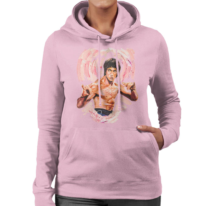 Sidney Maurer Original Portrait Of Bruce Lee Enter The Dragon Women's Hooded Sweatshirt