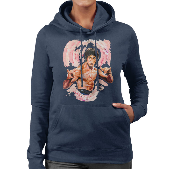Sidney Maurer Original Portrait Of Bruce Lee Enter The Dragon Women's Hooded Sweatshirt