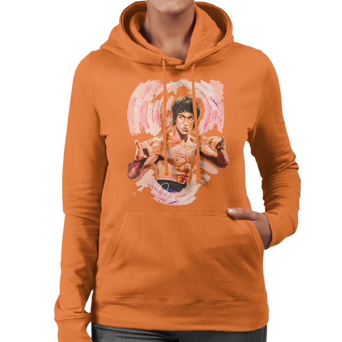 Sidney Maurer Original Portrait Of Bruce Lee Enter The Dragon Women's Hooded Sweatshirt