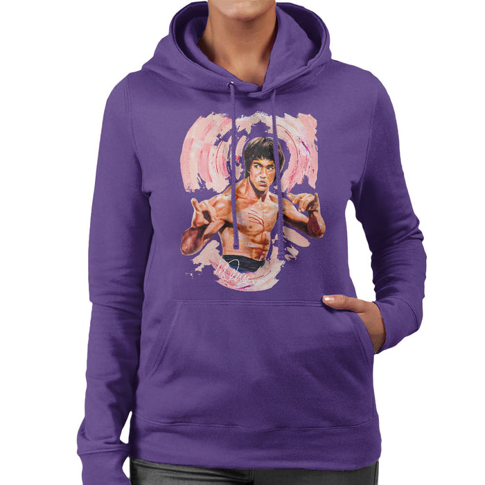 Sidney Maurer Original Portrait Of Bruce Lee Enter The Dragon Women's Hooded Sweatshirt