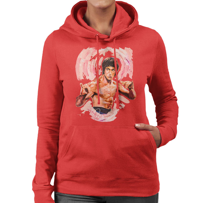 Sidney Maurer Original Portrait Of Bruce Lee Enter The Dragon Women's Hooded Sweatshirt