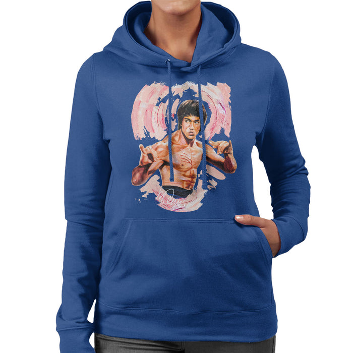 Sidney Maurer Original Portrait Of Bruce Lee Enter The Dragon Women's Hooded Sweatshirt