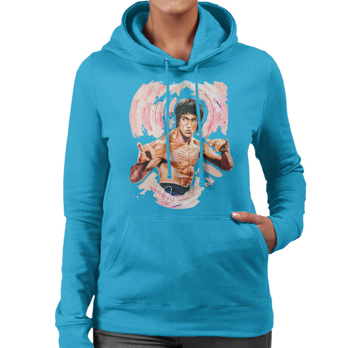 Sidney Maurer Original Portrait Of Bruce Lee Enter The Dragon Women's Hooded Sweatshirt