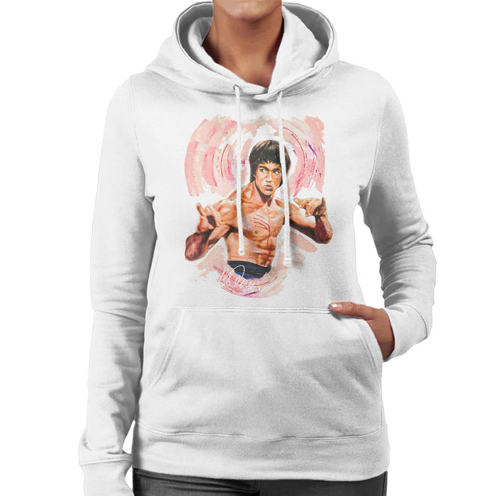 Sidney Maurer Original Portrait Of Bruce Lee Enter The Dragon Women's Hooded Sweatshirt