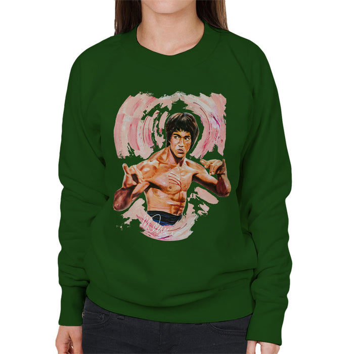 Sidney Maurer Original Portrait Of Bruce Lee Enter The Dragon Women's Sweatshirt