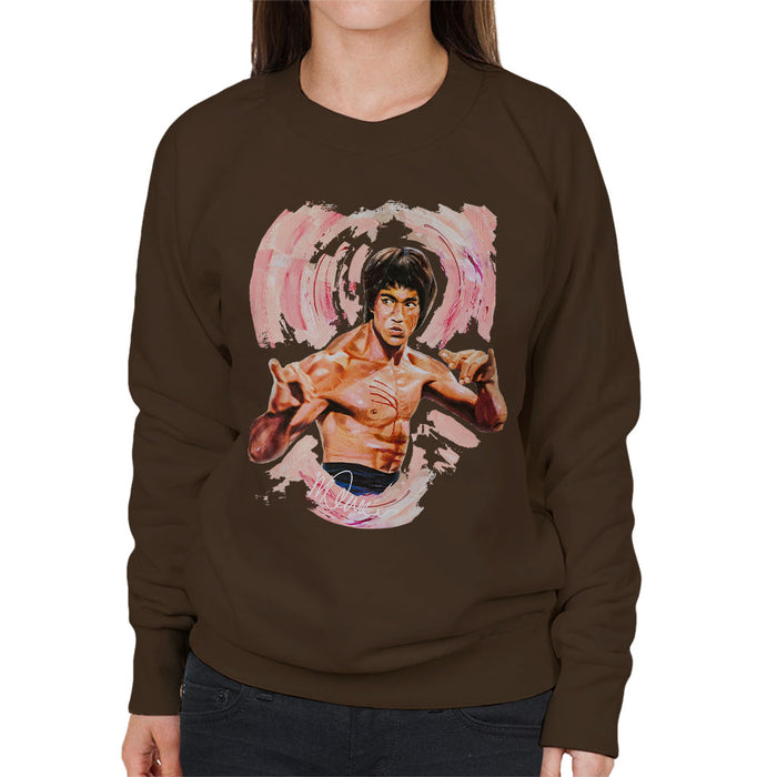 Sidney Maurer Original Portrait Of Bruce Lee Enter The Dragon Women's Sweatshirt